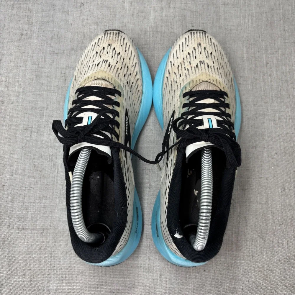 Brooks Hyperion Tempo Running Shoes White Black Blue Mesh Sneaker‎ Women's 7.5